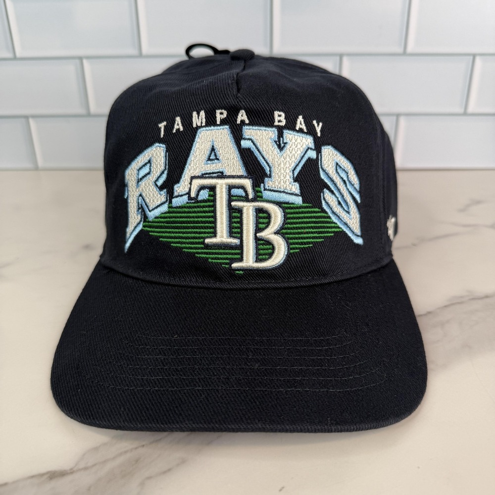 Tampa Bay Rays Hat Cap Snap‎ Back Mens One Size MLB Baseball TB Logo Blue Green
